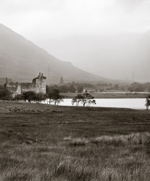 Kilchurn Castle Rain Storm